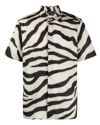 Just Cavalli Zebra Print Short Sleeved Shirt