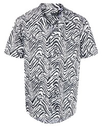Karl Lagerfeld Zebra Print Short Sleeved Shirt