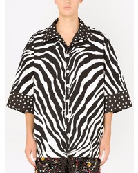 Dolce & Gabbana Zebra Print Three Quarter Sleeves Shirt