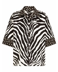 Dolce & Gabbana Zebra Print Three Quarter Sleeves Shirt