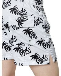 Palm Trees Printed Nylon Swim Shorts