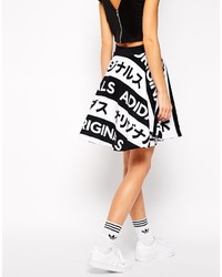 adidas Orginals Skater Skirt With All Over Typo Print