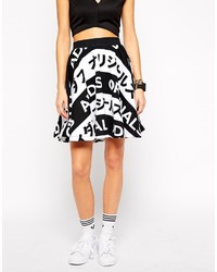 adidas Orginals Skater Skirt With All Over Typo Print