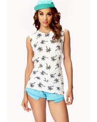 Forever 21 Palm Tree Cutout Top