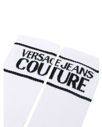 VERSACE JEANS COUTURE Logo Print Cotton Socks
