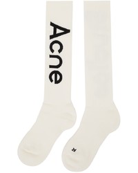 Acne Studios Of White Logo Jacquard Socks
