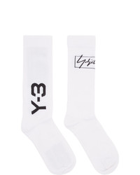 Y-3 Off White Wool And Nylon Socks