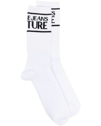 VERSACE JEANS COUTURE Striped Logo Intarsia Socks