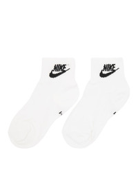 Nike Three Pack White Everyday Essential Ankle Socks