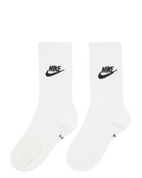 Nike Three Pack White Everyday Essential Crew Socks