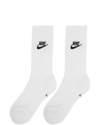 Nike Three Pack White Everyday Essential Crew Socks