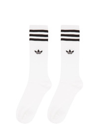 adidas Originals Three Pack White Solid Crew Socks