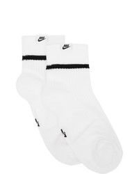 Nike Two Pack White Everyday Essential Ankle Socks