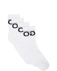 Hugo Two Pack White Logo Socks