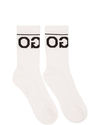 Hugo Two Pack White Qs Logo Socks