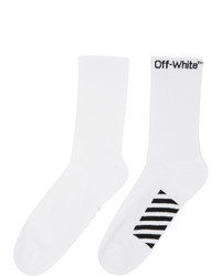 Off-White White And Black Basic Socks