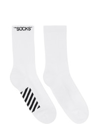 Off-White White And Black Basic Socks