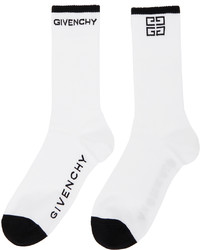 Givenchy White Black 4g Socks