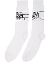 Versace White Black Dream Logo Socks