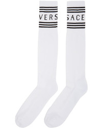 Versace White Black Vintage Logo Socks