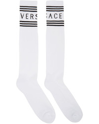 Versace White Black Vintage Logo Socks