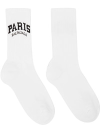 Balenciaga White Cities Paris Socks