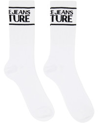 VERSACE JEANS COUTURE White Cotton Socks