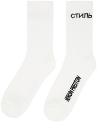 Heron Preston White Ctnmb Socks