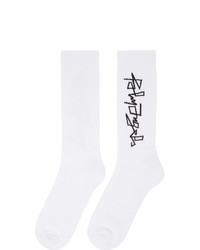 Palm Angels White Desert Logo Socks