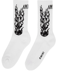Amiri White Flames Socks