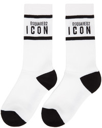 DSQUARED2 White Icon Tennis Socks