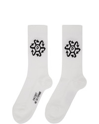 Rassvet White Jacquard Socks