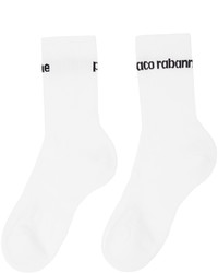PACO RABANNE White Jacquard Socks