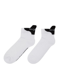 Alexander McQueen White Logo Lip Socks