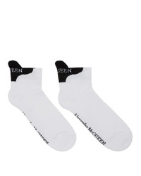 Alexander McQueen White Logo Lip Socks