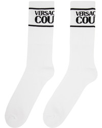 VERSACE JEANS COUTURE White Logo Socks