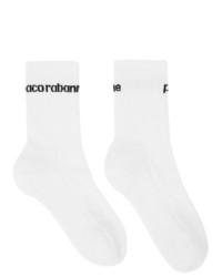 PACO RABANNE White Logo Socks