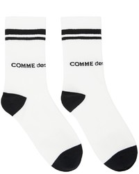 Comme Des Garcons Homme Plus White Logo Socks
