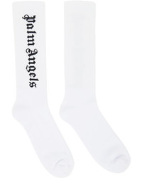 Palm Angels White Logo Socks