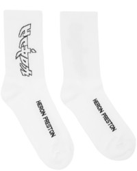 Heron Preston White Long Arcade Socks