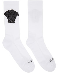 Versace White Medusa Socks