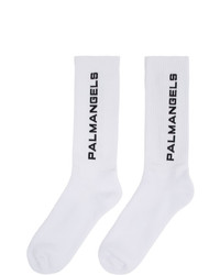 Palm Angels White New Logo Socks