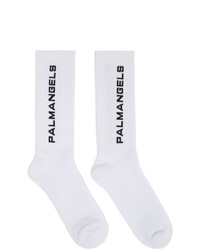 Palm Angels White New Logo Socks