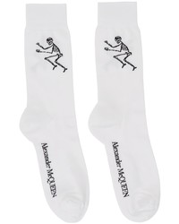 Alexander McQueen White Skeleton Socks