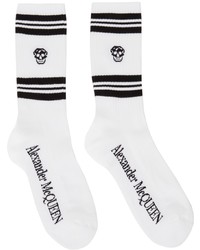 Alexander McQueen White Skull Sports Socks