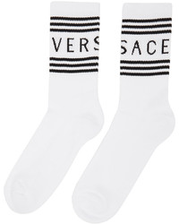 Versace White Vintage Logo Socks
