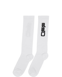 Off-White White Wavy Logo Socks