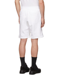 Moschino White Double Question Mark Shorts