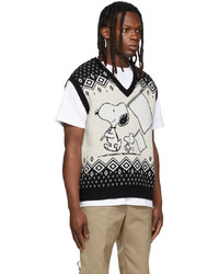 Soulland Black Off White Peanuts Edition Snoopy Kieran Vest