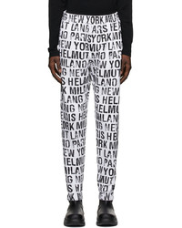 Helmut Lang White All Over Jogger Lounge Pants